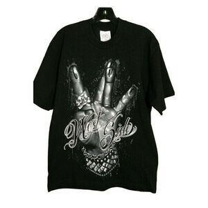 VTG 90s West Side Hip-Hop Gangster Tupac Ice Cube WC Bow Down Rap Graphic Tee